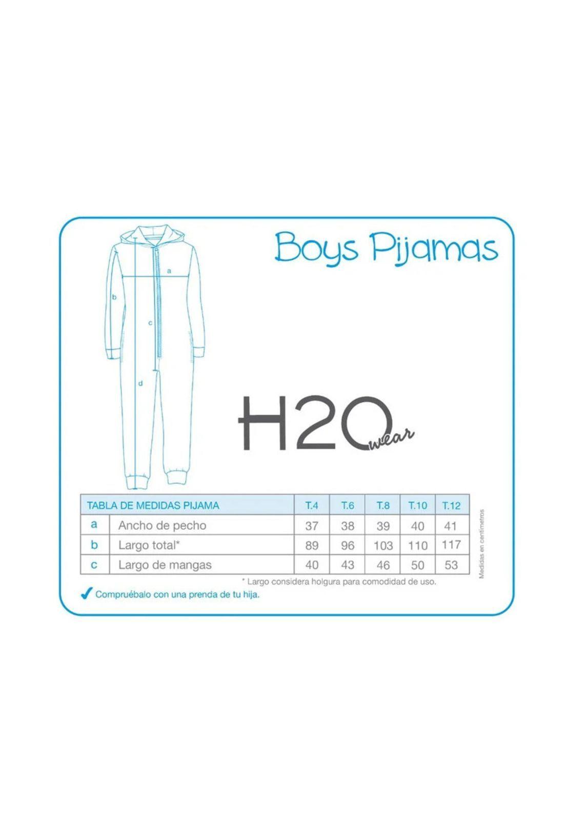 Pijama Niño Polar Camuflaje H2O Wear Azul-3