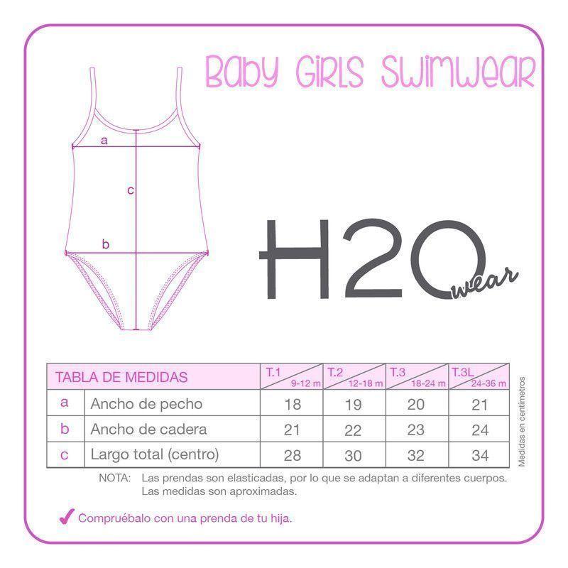 Bebé Traje de Baño UV+30 Vuelos Folia Rosa-3