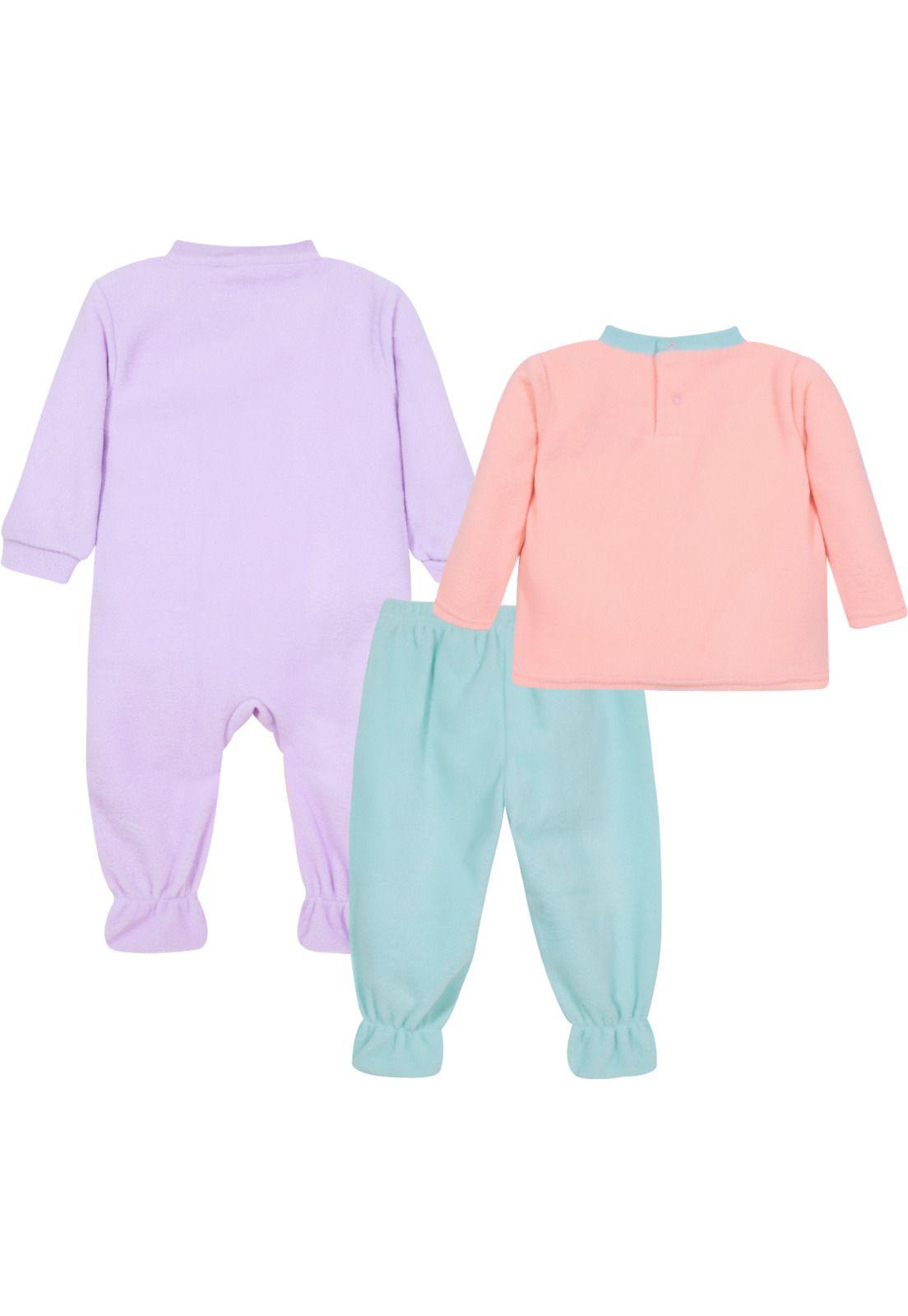 Pack 2 Pijama Bebé Niña Polar Rosado H2O Wear-1
