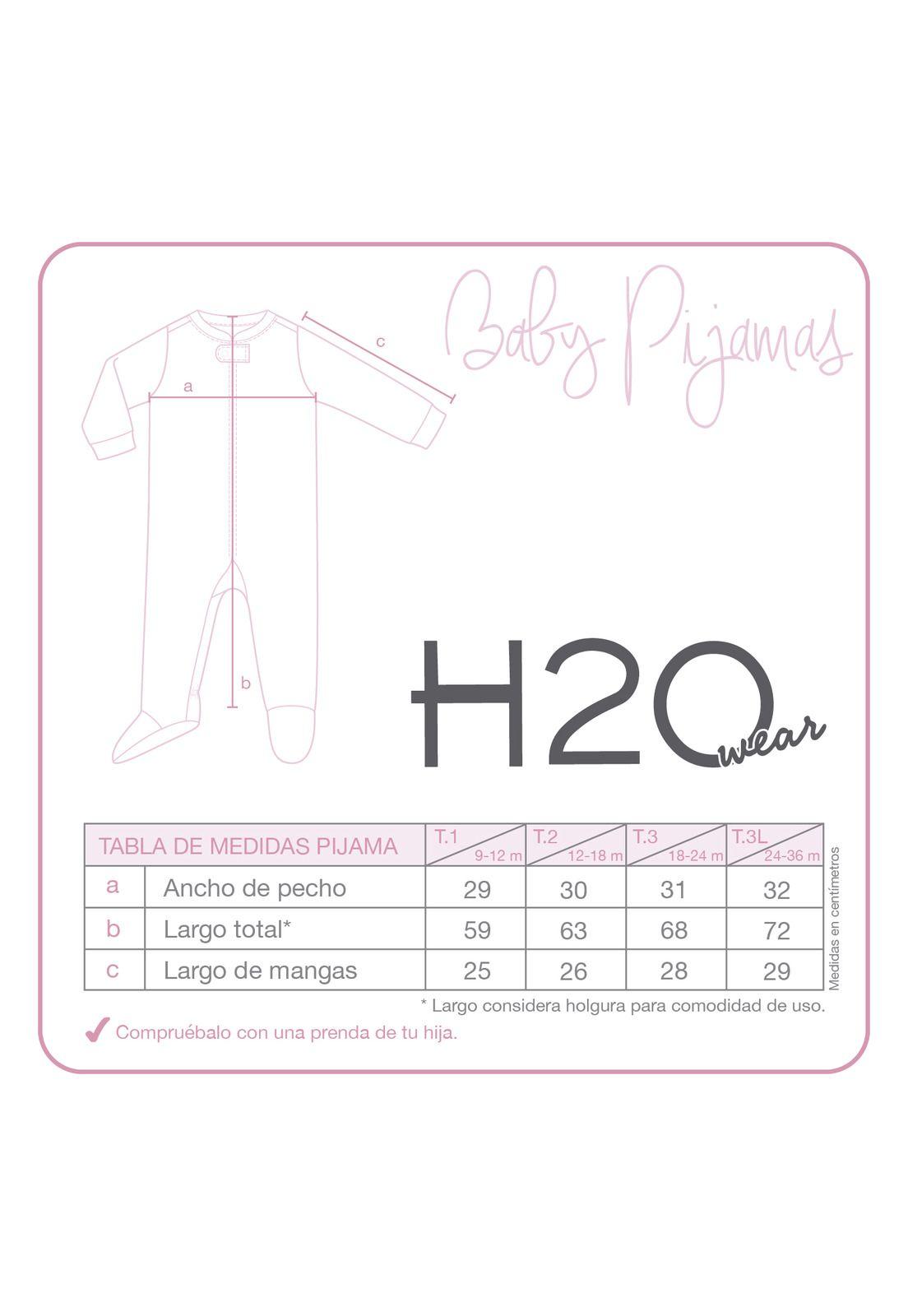 Pack 2 Pijama Bebé Niña Polar Rosado H2O Wear-2