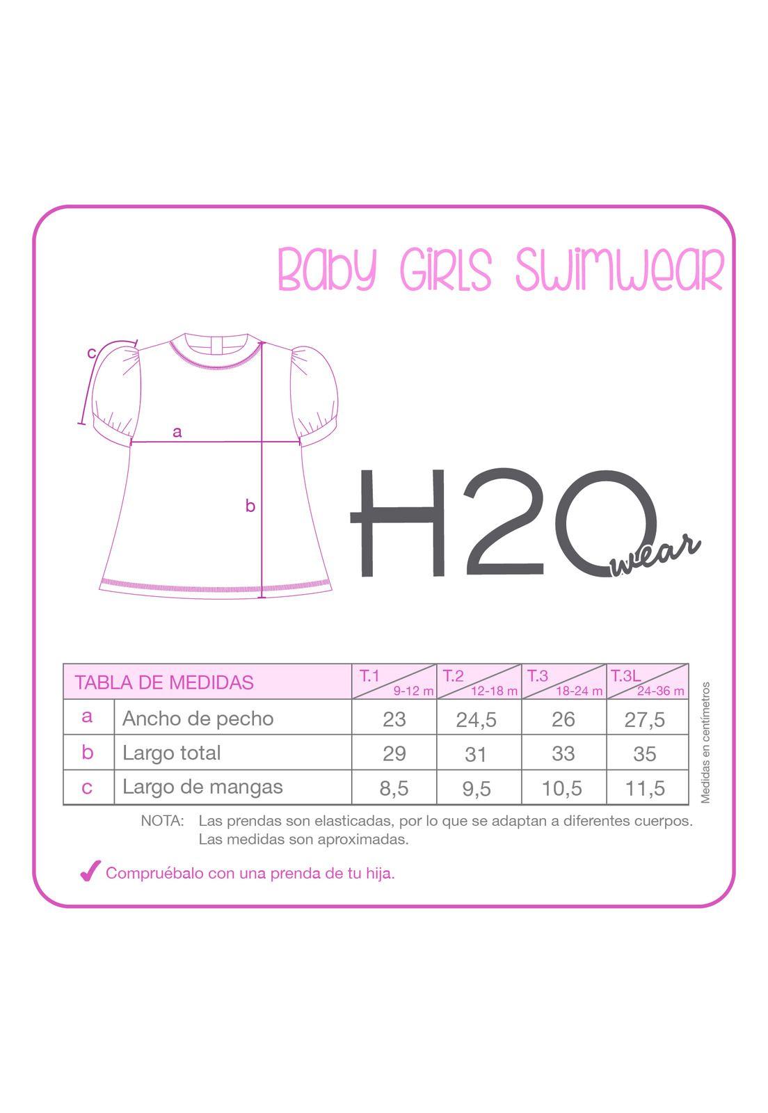 Traje de Baño Bebe Niña Set UV 50 H2O Wear Naranjo-2