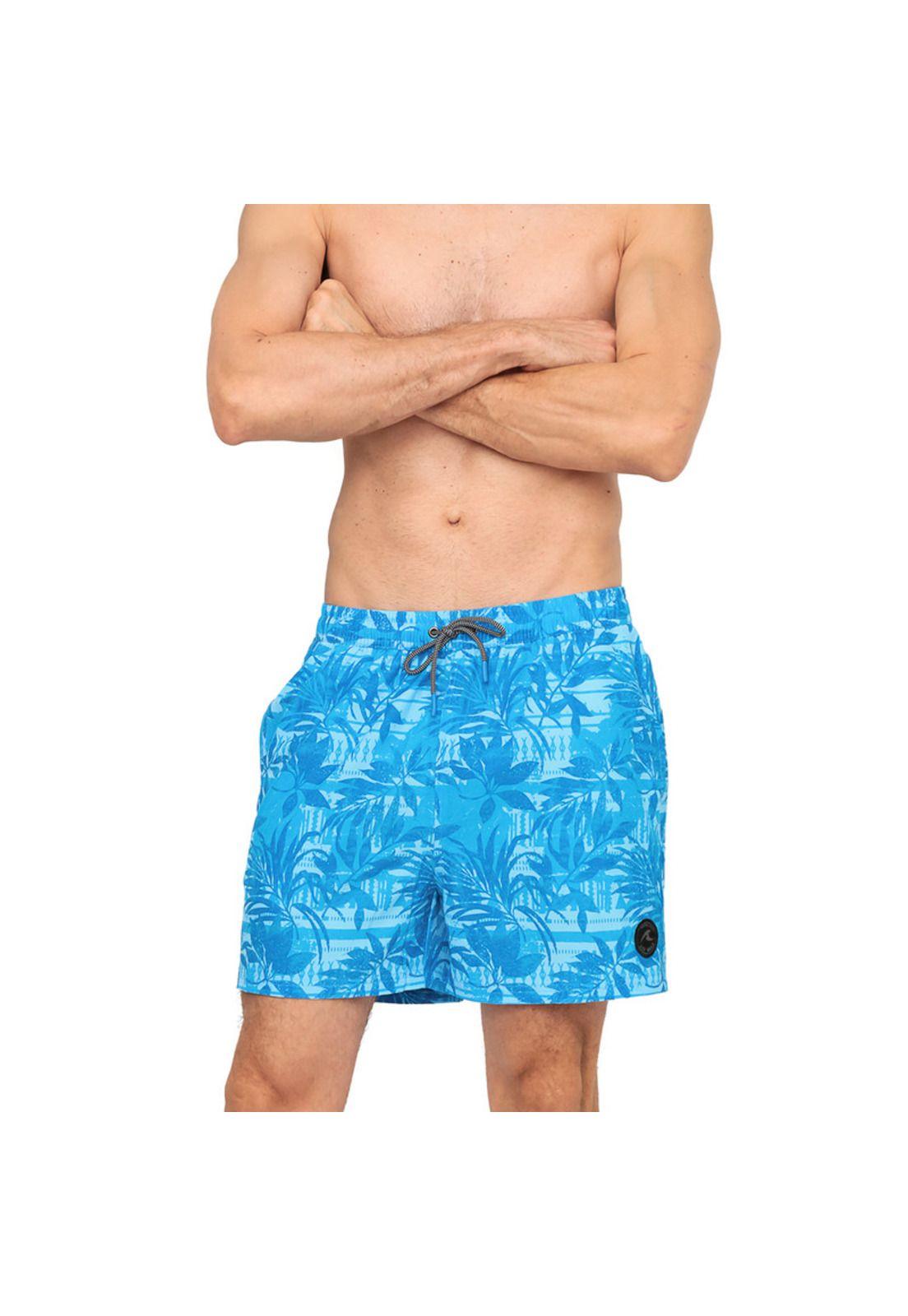 Traje de Baño Hombre Short W Stretch H2O Wear Celeste-1