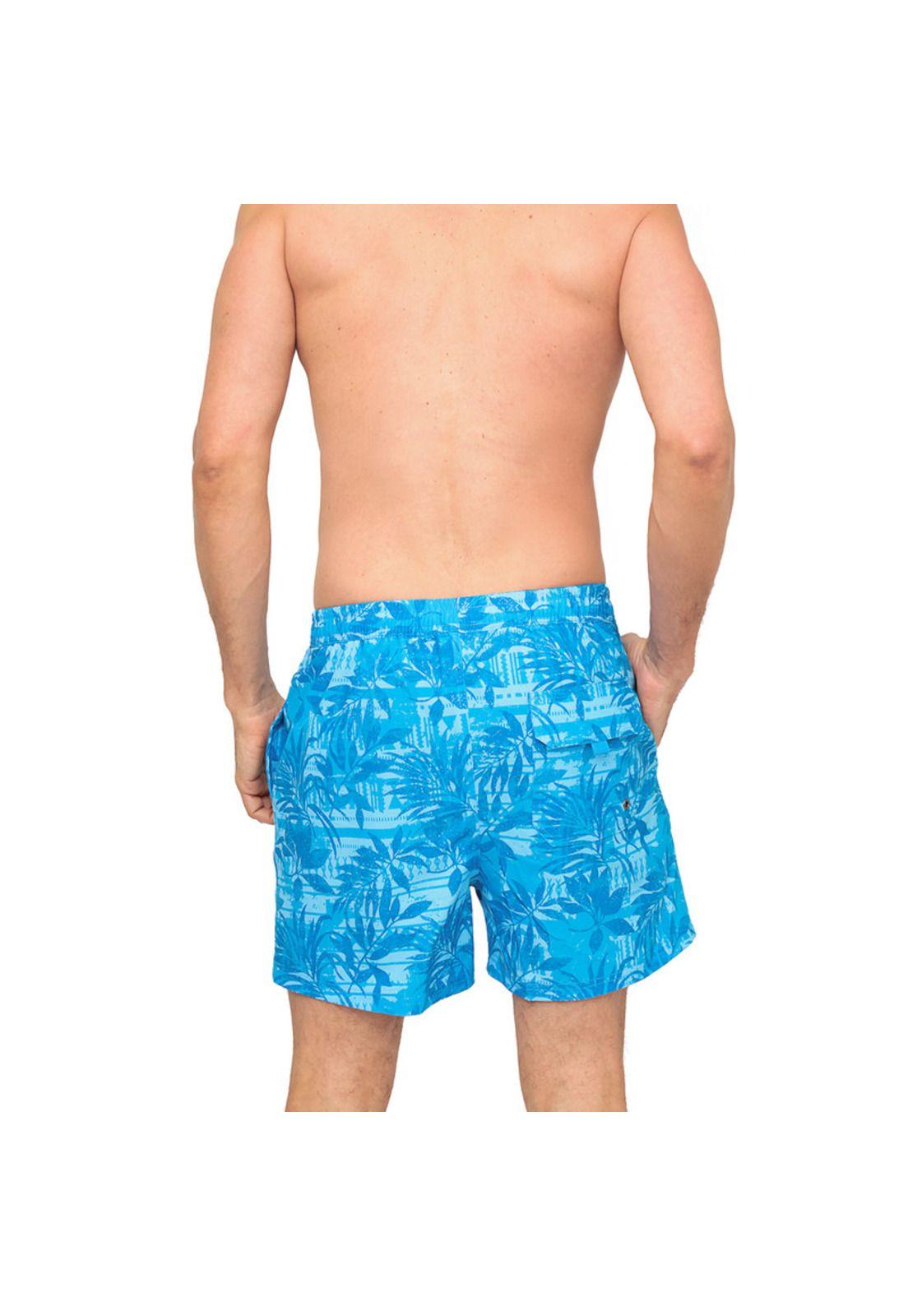 Traje de Baño Hombre Short W Stretch H2O Wear Celeste-3