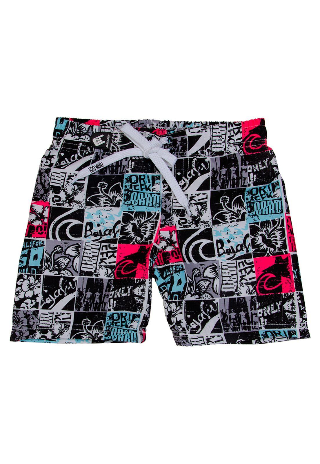 Traje de Baño Bebe Niño Short Gris H2O Wear-0