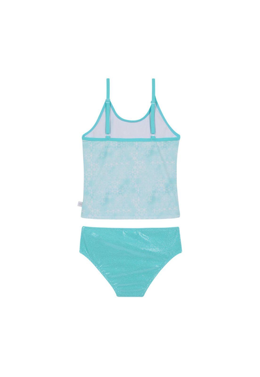 Traje de Baño Niña Tankini Disney Frozen Verde C/Vuelos-1