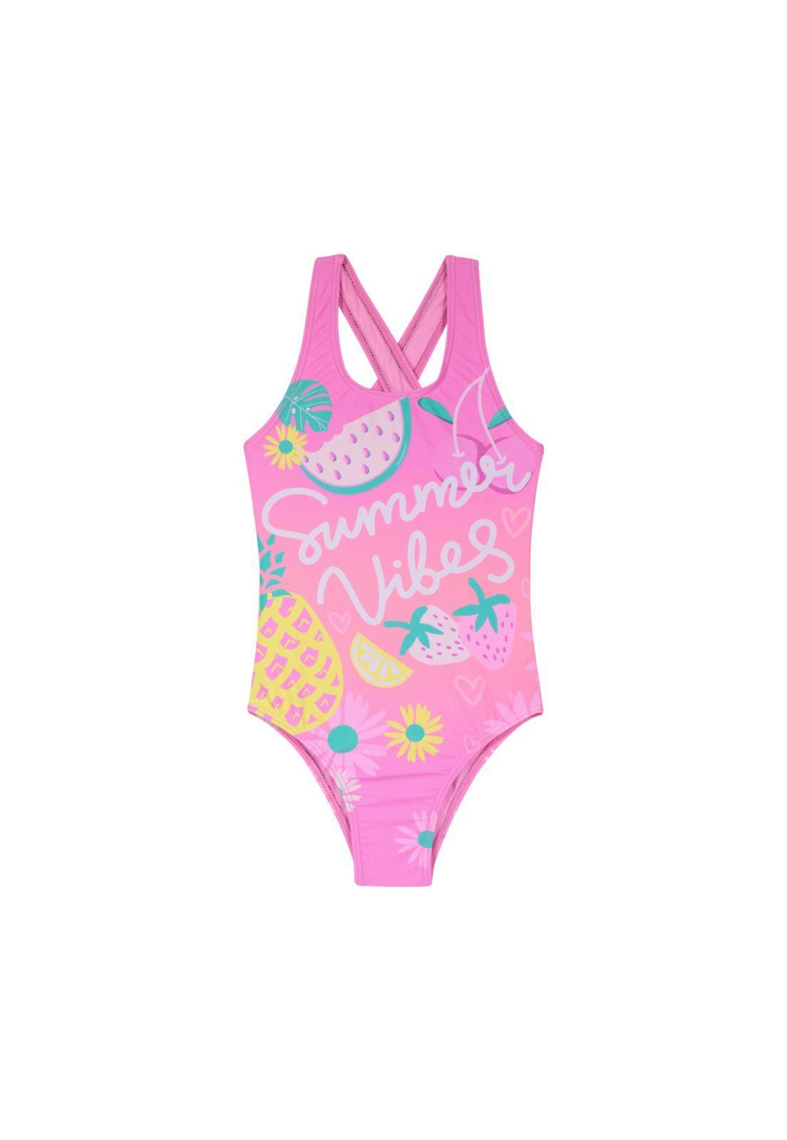 Traje de Baño Niña Entero UV30+ H2O Wear Fucsia-0