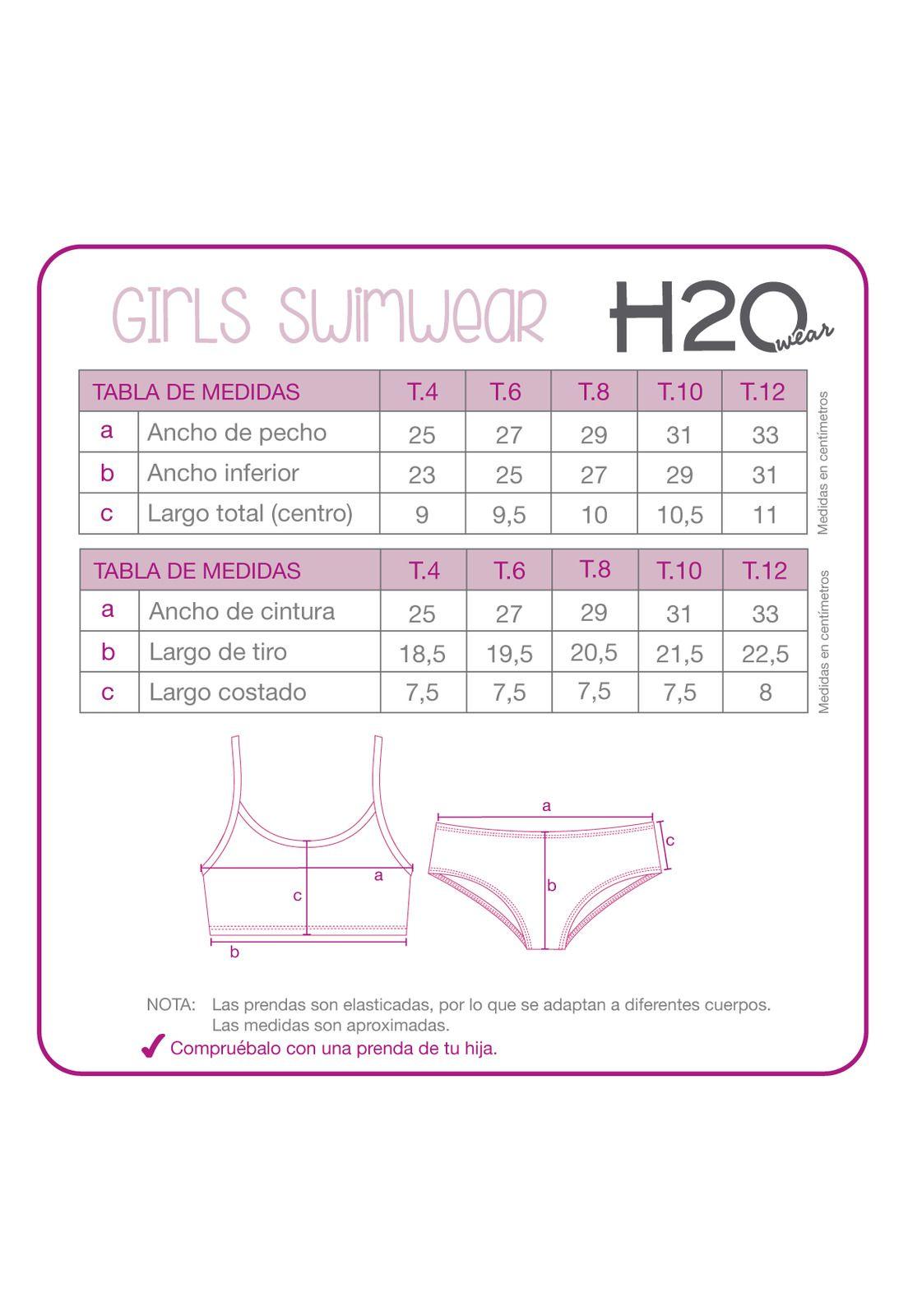 Traje de Baño Niña Bikini Vuelos UV50 H2O Wear Lila-3