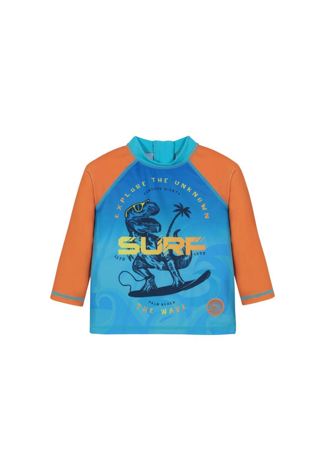 Traje de Baño Bebe Niño Polera UV50 M/Larga H2O Wear Naranjo-1
