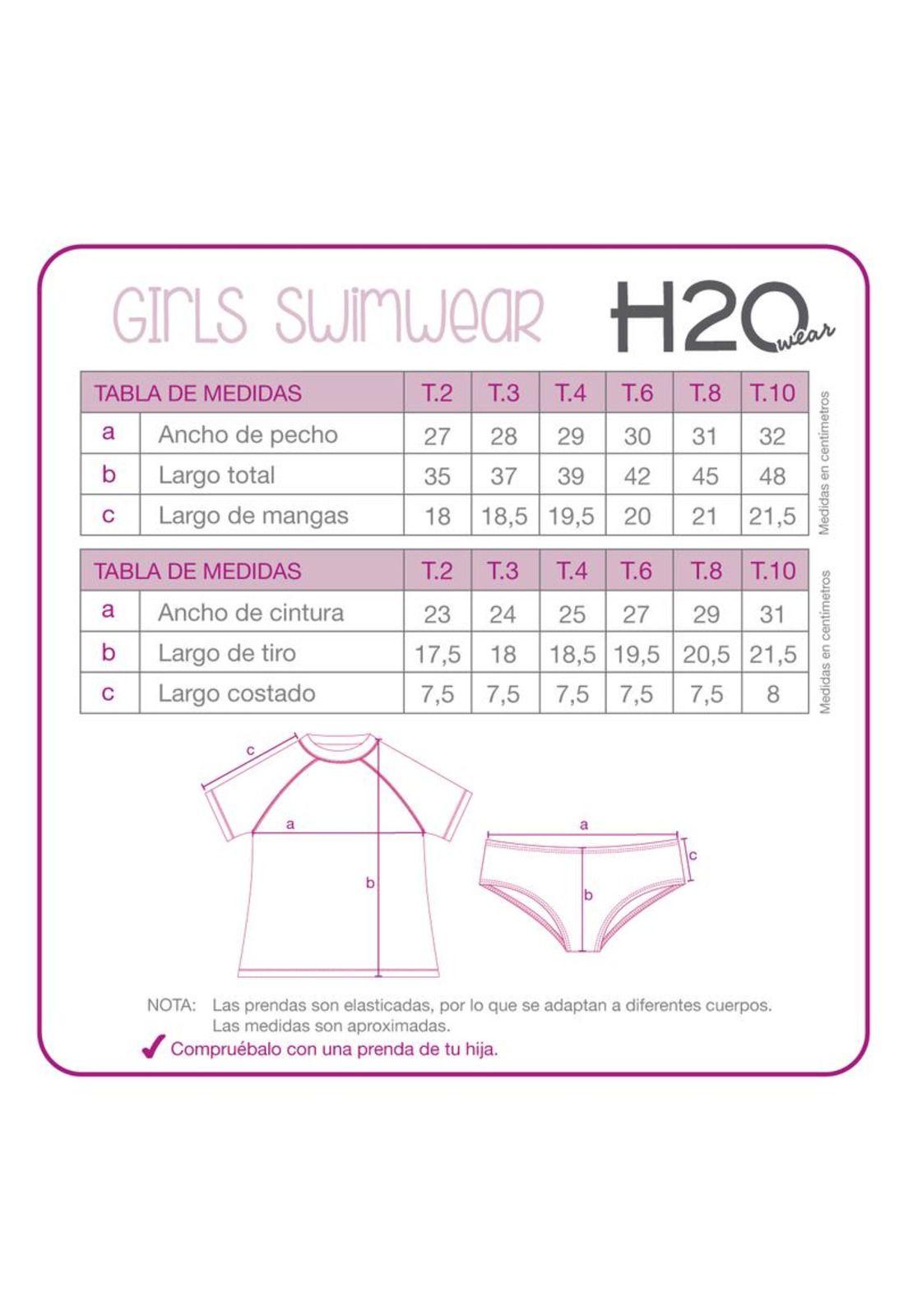 Traje de Baño Niña Set UV Disney Frozen Verde M/Corta-3