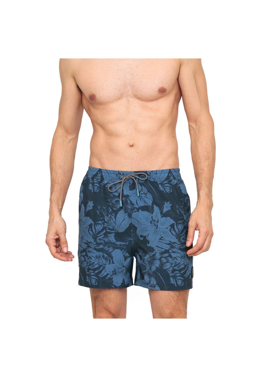 Traje de Baño Hombre Short W Stretch H2O Wear Azul-0