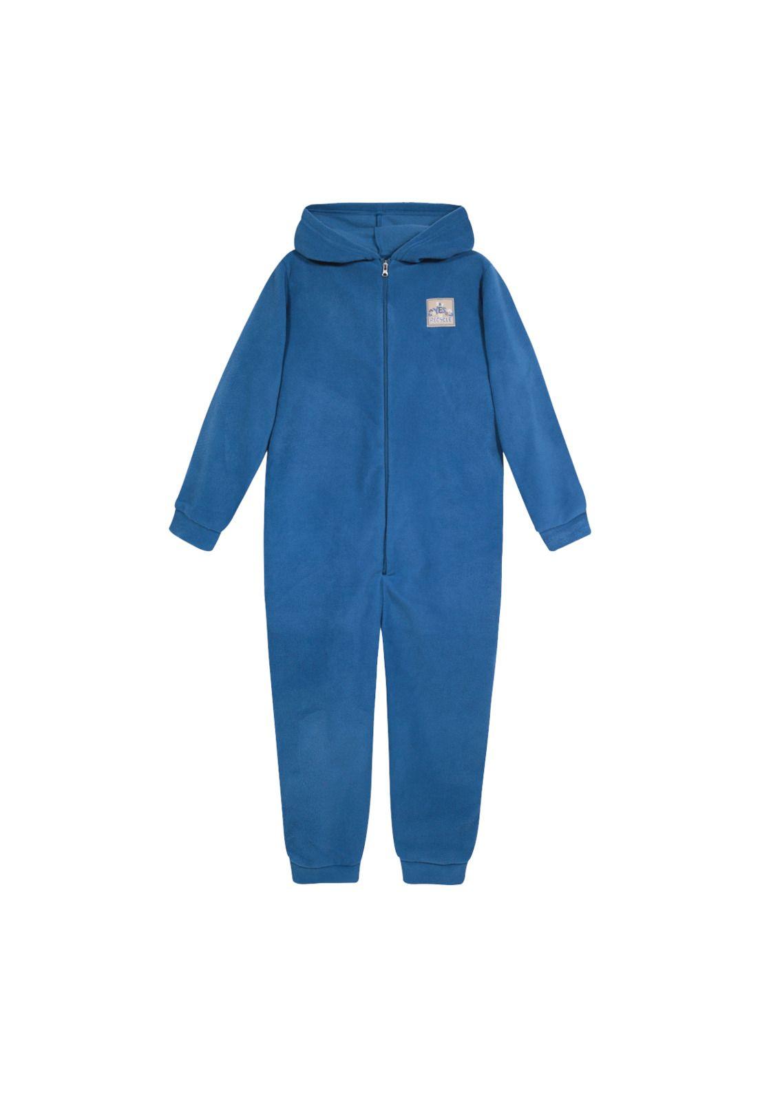 Pijama Niño Polar Sustentable H2O Wear Azul-1