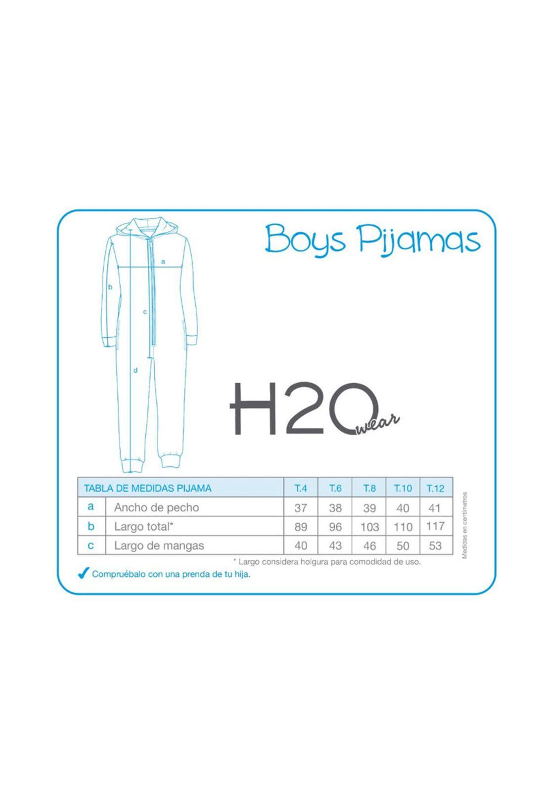 Pijama Niño Polar Sustentable H2O Wear Azul-2