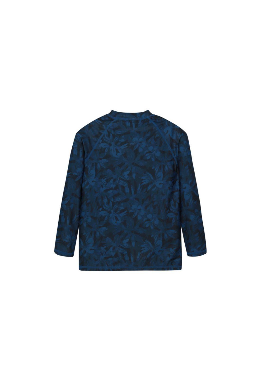 Traje de Baño Niño Polera UV50 M/Larga  H2O Wear Azul-1