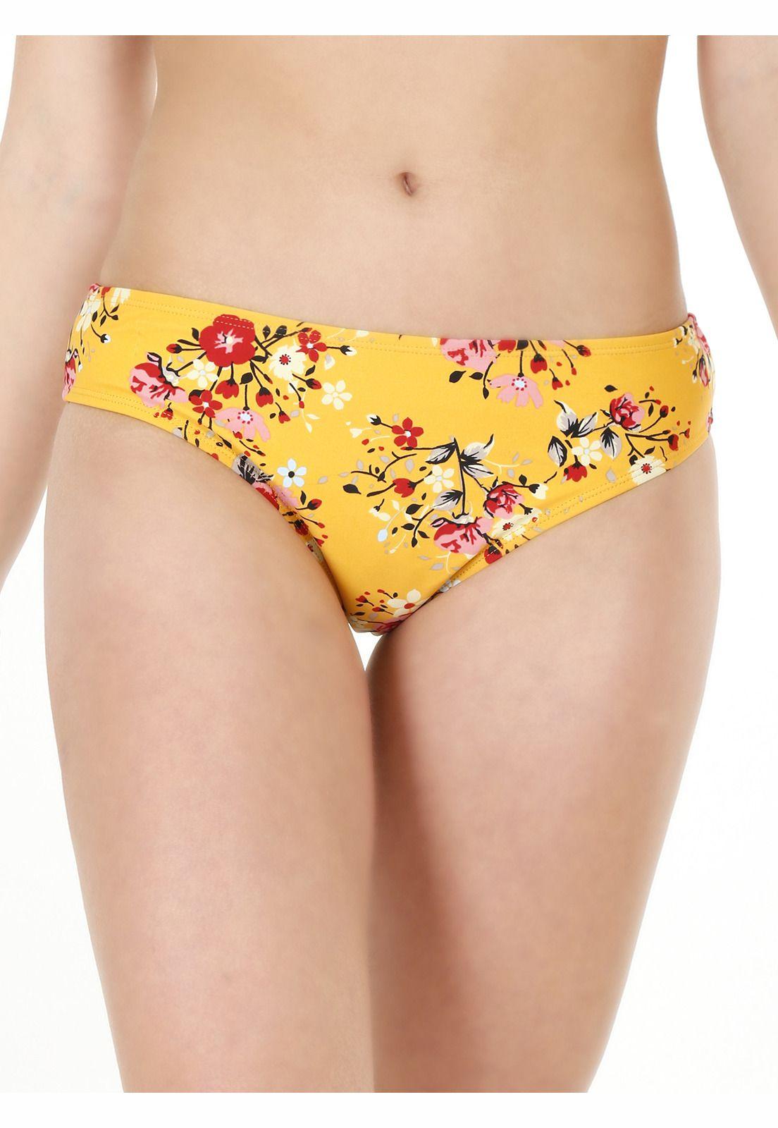Traje de Baño Calzon Culote Mujer H2O Wear Amarillo-0
