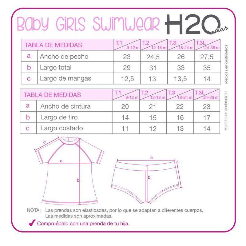 Traje de Baño  Set UV 50 para Bebe Niña Disney Rosado-3