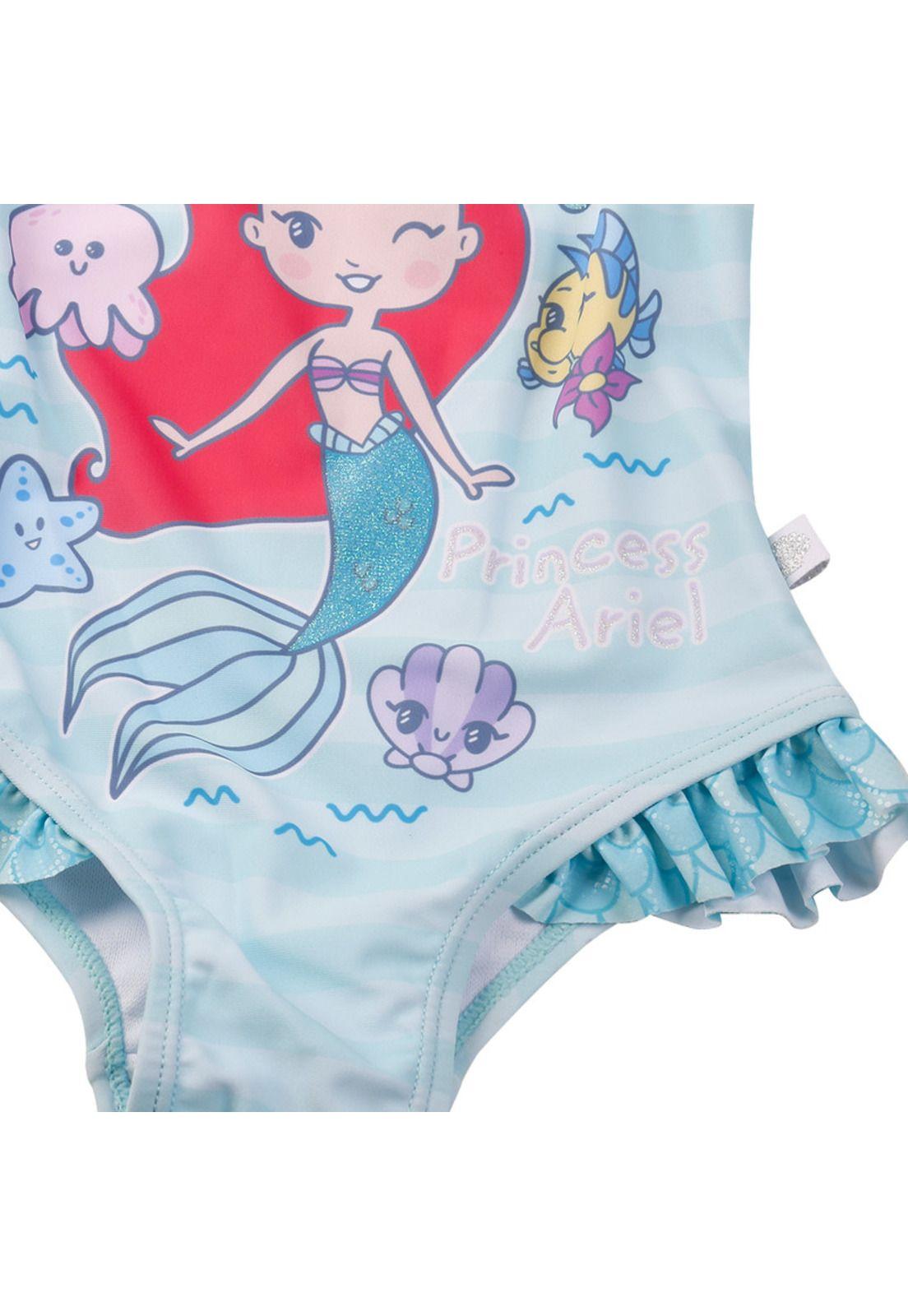 Traje de Baño Bebe Niña Disney Ariel Turquesa-2