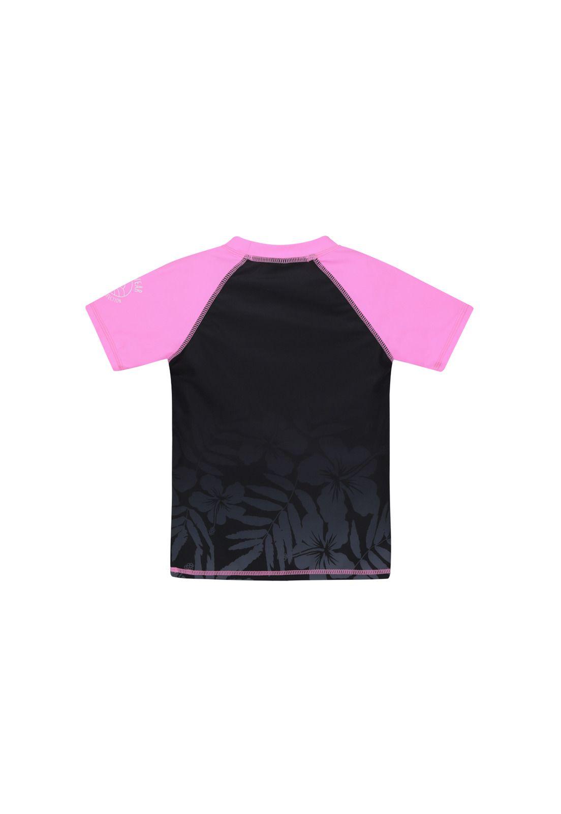 Traje de Baño Niña Polera UV50 M/Corta H2O Wear Fucsia-2