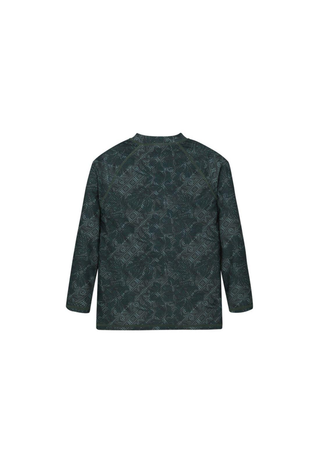 Traje de Baño Niño Polera UV50  M/Larga  H2O Wear Verde-2