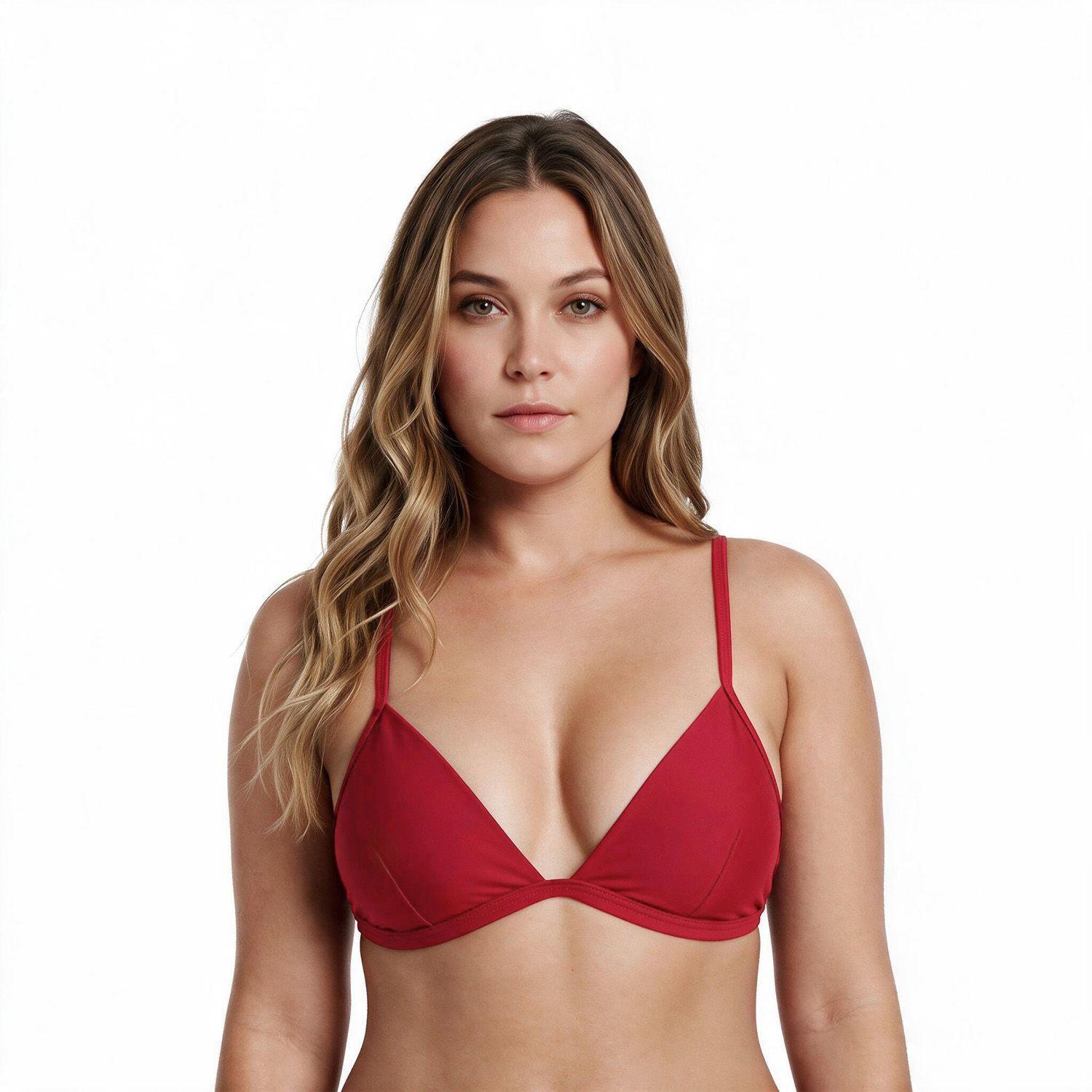 Traje de Baño Top Triángulo H2O Wear Burdeos-2