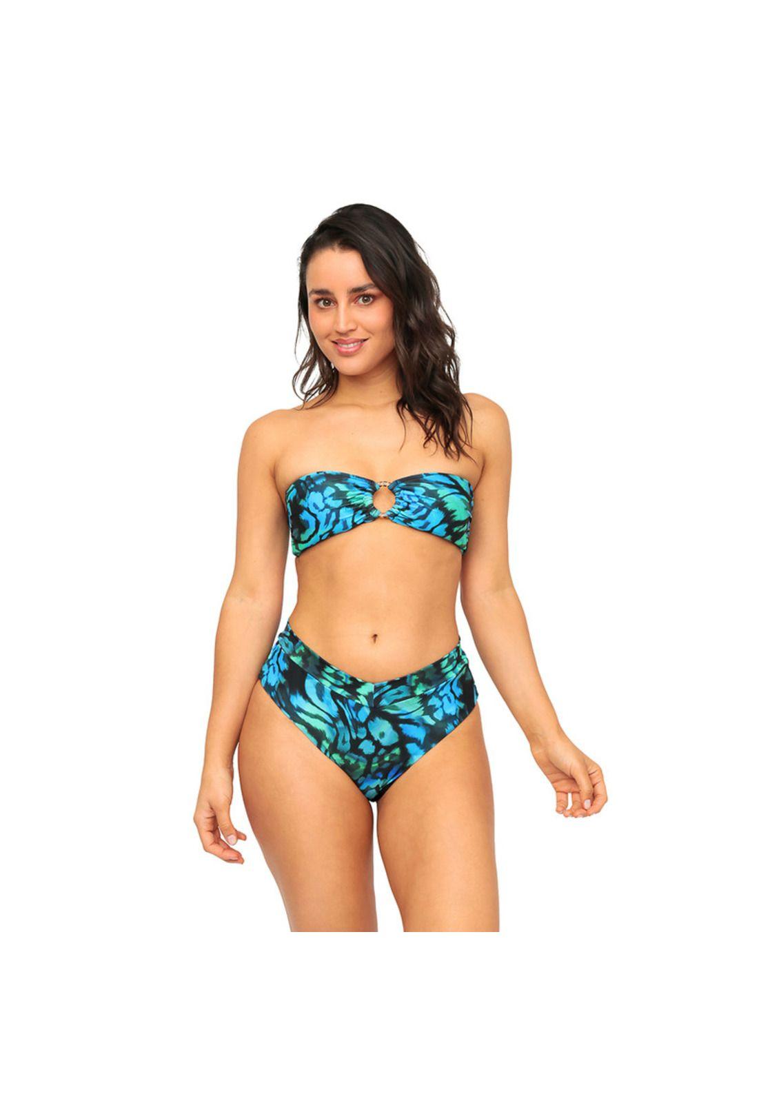 Traje de Baño Mujer Bottom Alto Raquel H2O Wear Azulino-5