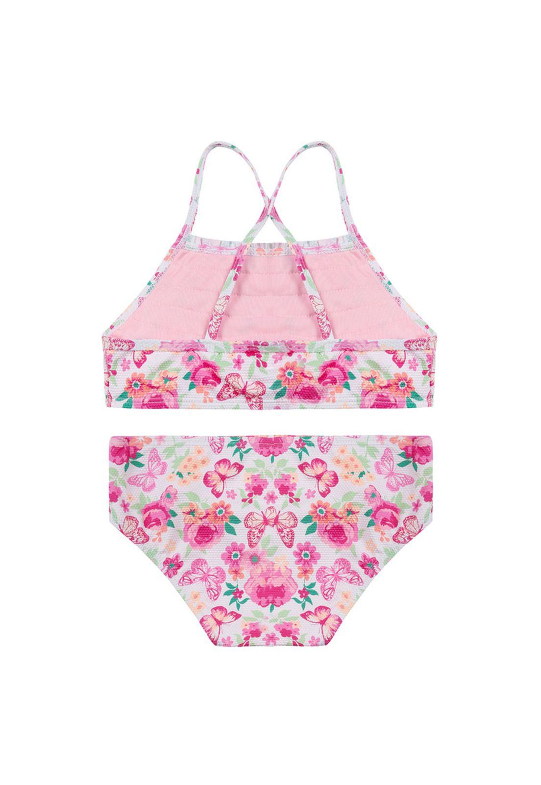 Traje de Baño Niña Bikini UV30 Fucsia H2O Wear-2