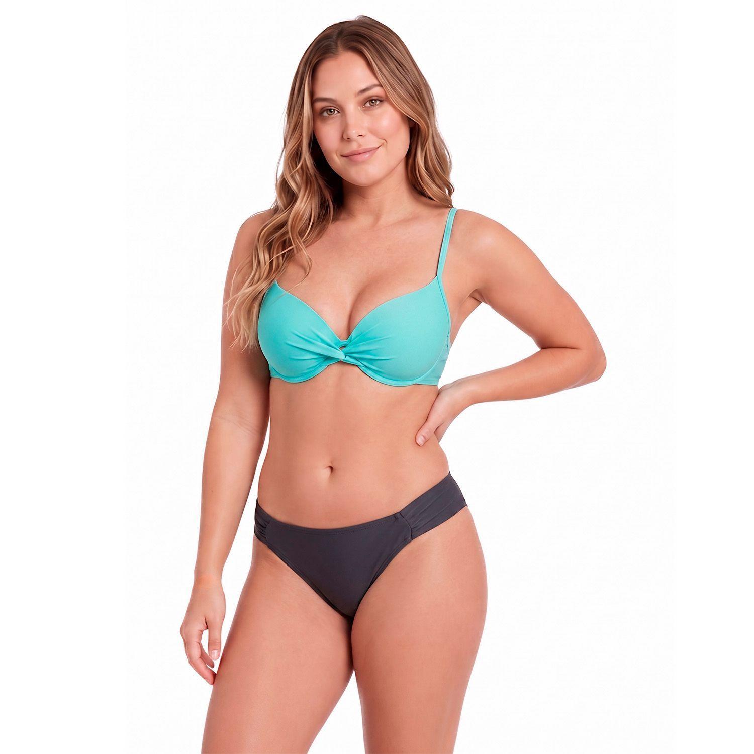 Traje de Baño Bikini Copa para Mujer Verde-2