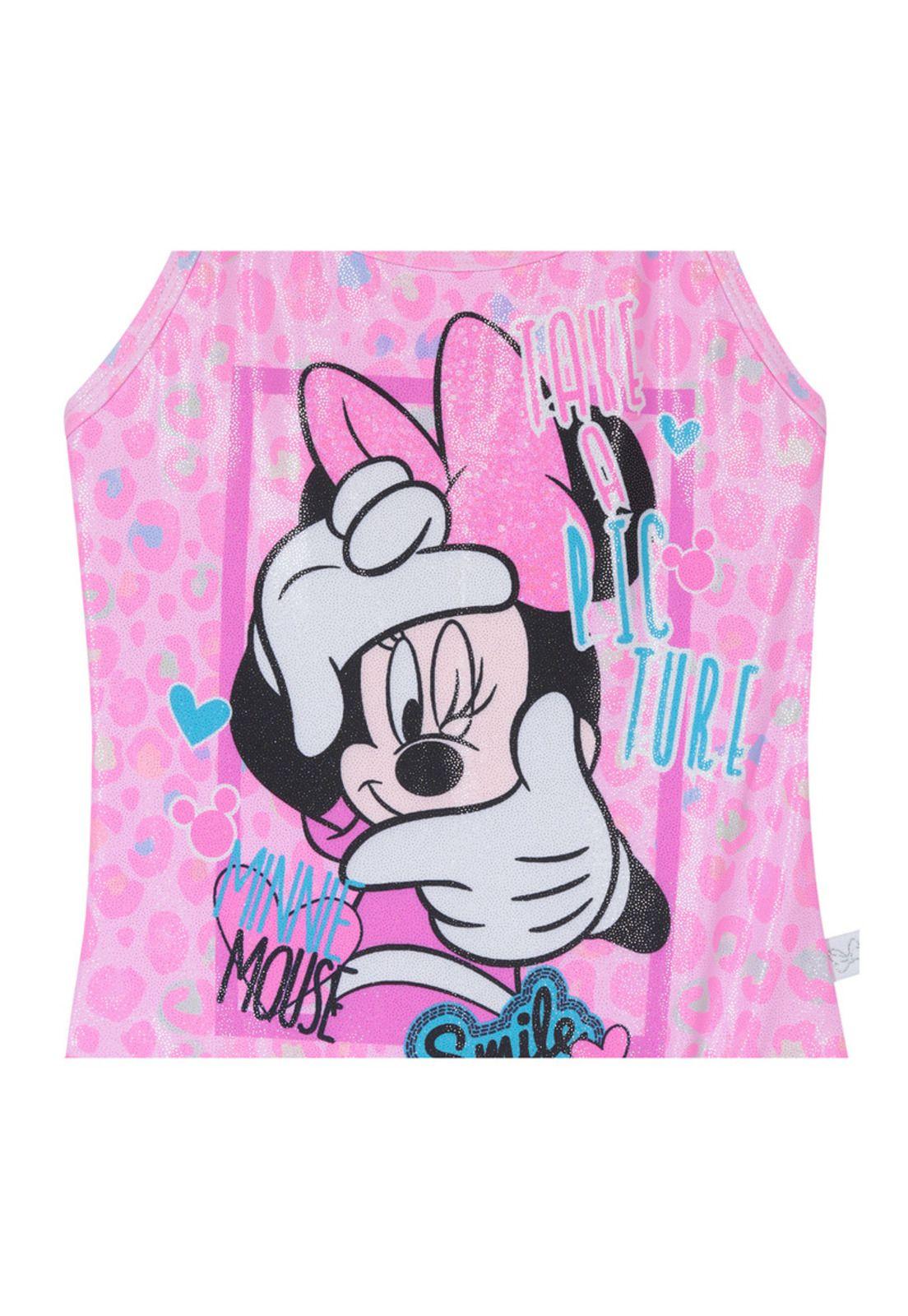 Traje de Baño Entero Niña Disney Minnie Rosado-2