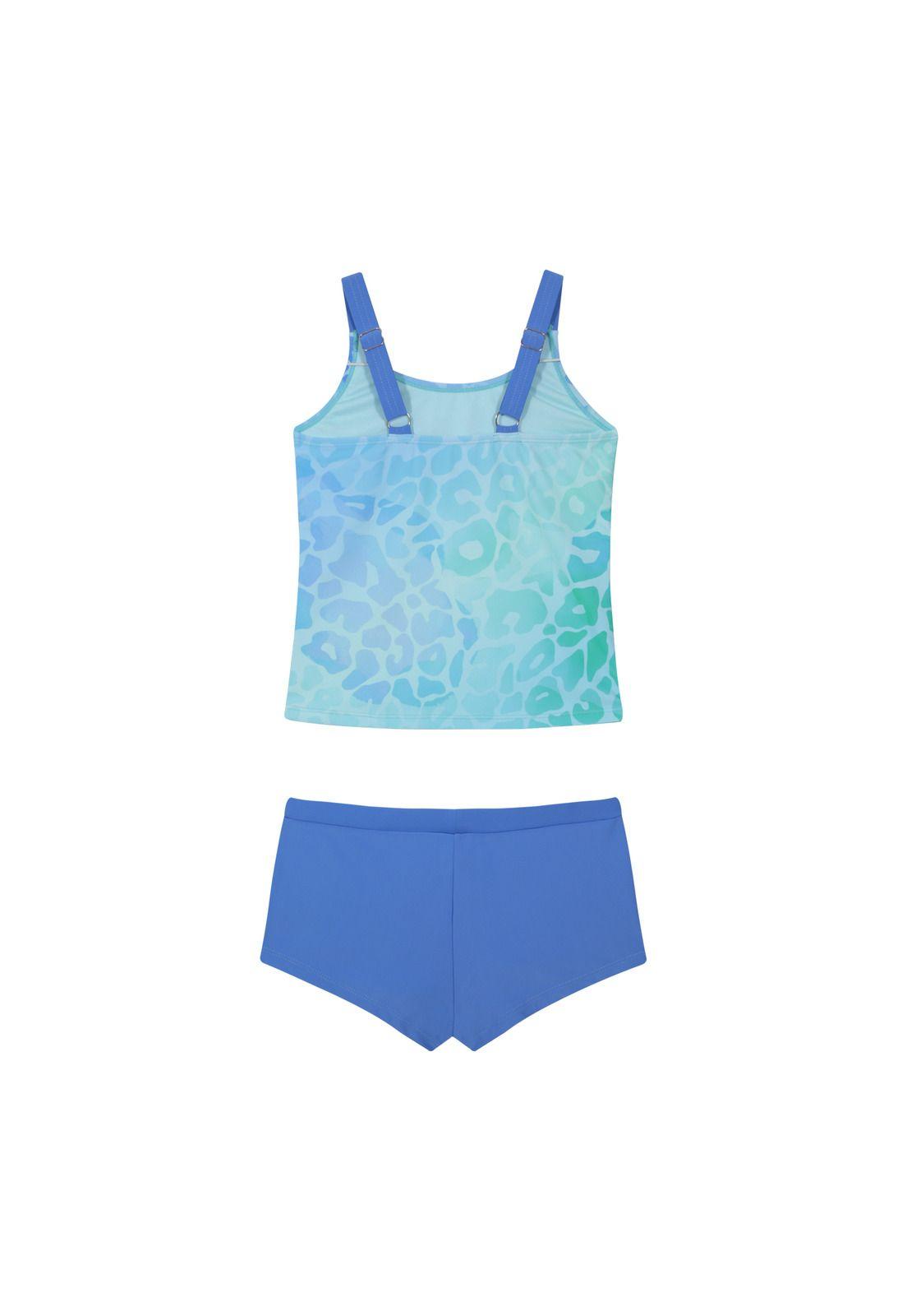 Traje de Baño Niña Teens Tankini UV50 H2O Wear Azul-2