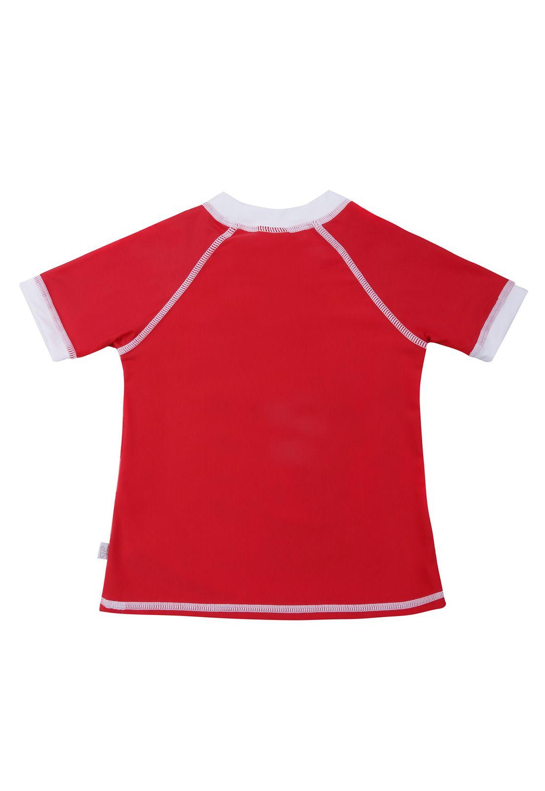 Polera UV+50 para Niña Roja-1