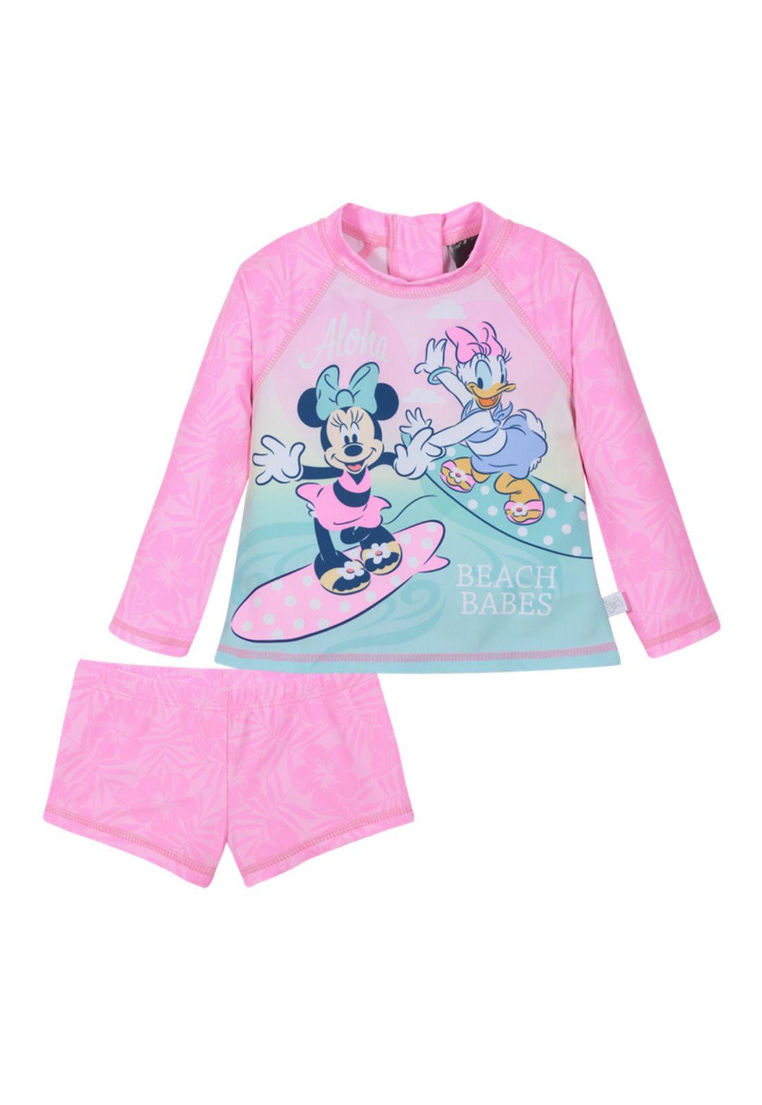 Traje de Baño Bebe Niña Set UV50 M/Larga Disney Minnie-1