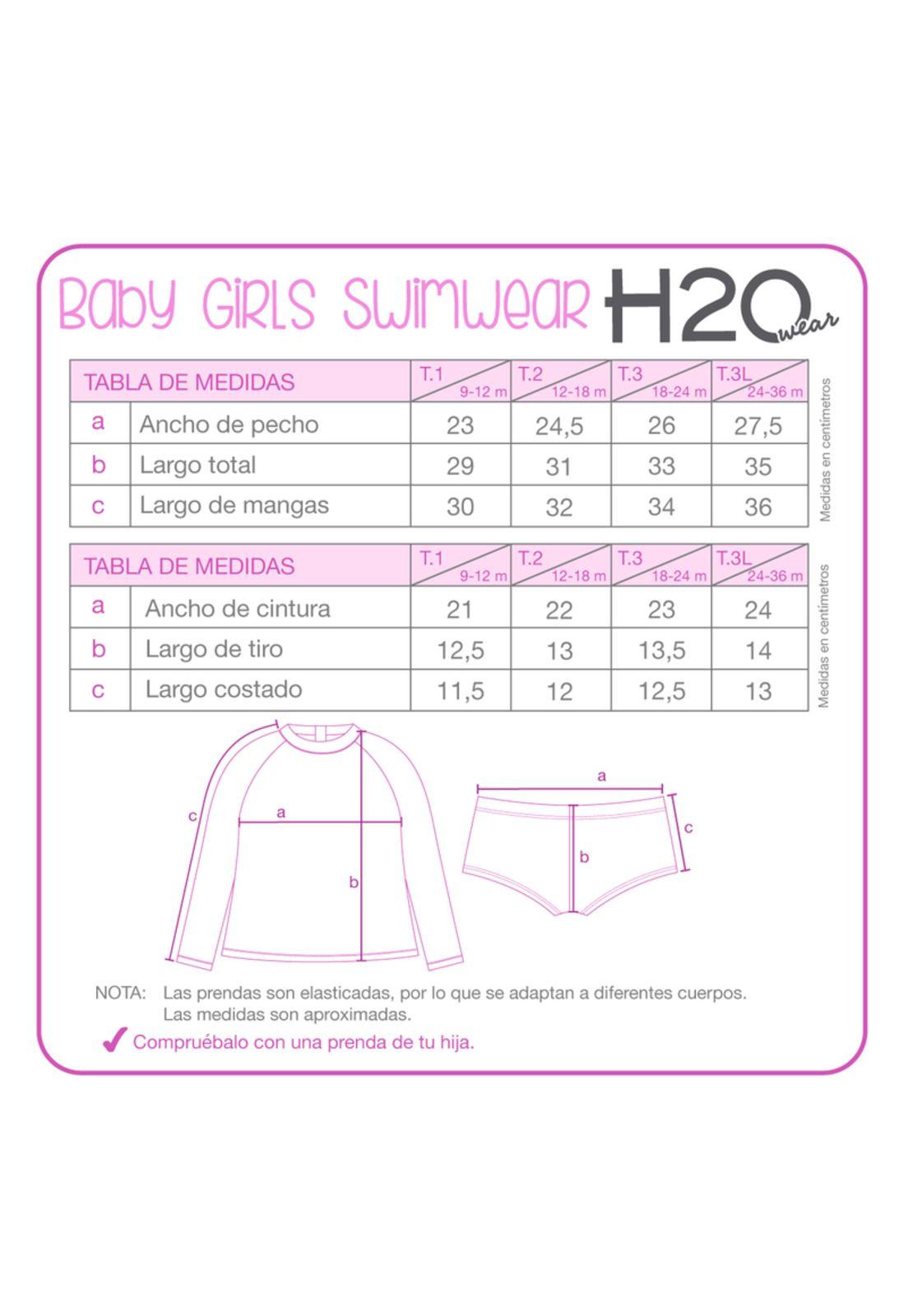 Traje de Baño Bebe Niña Set UV50 M/Larga Disney Minnie-3