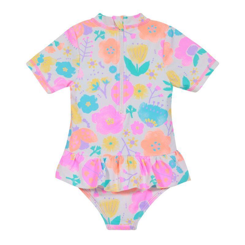 Traje de Baño Bebe Niña Entero UV50+ Blanco M/Corta-2
