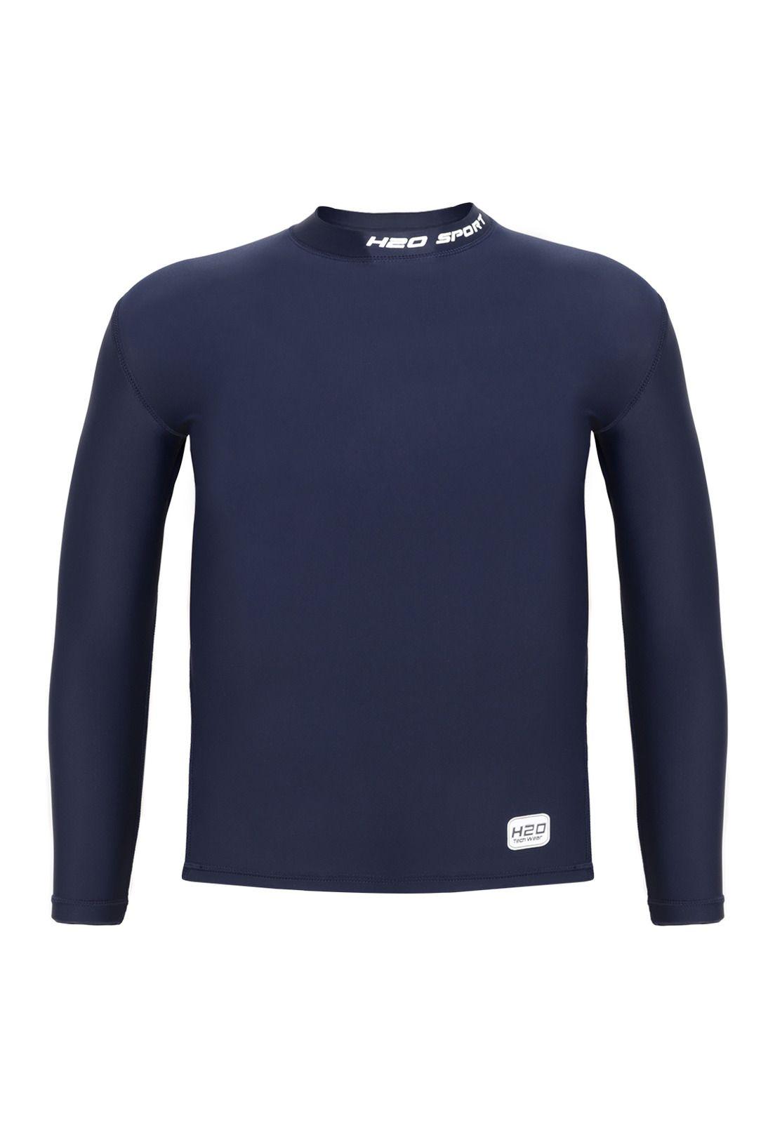 Polera Manga Larga Modelo Deportivo Teens H2O Wear Azul-0