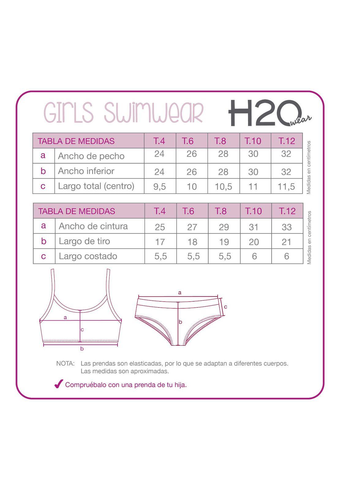 Traje de Baño Niña Bikini UV30+ H2O Wear Blanco-3