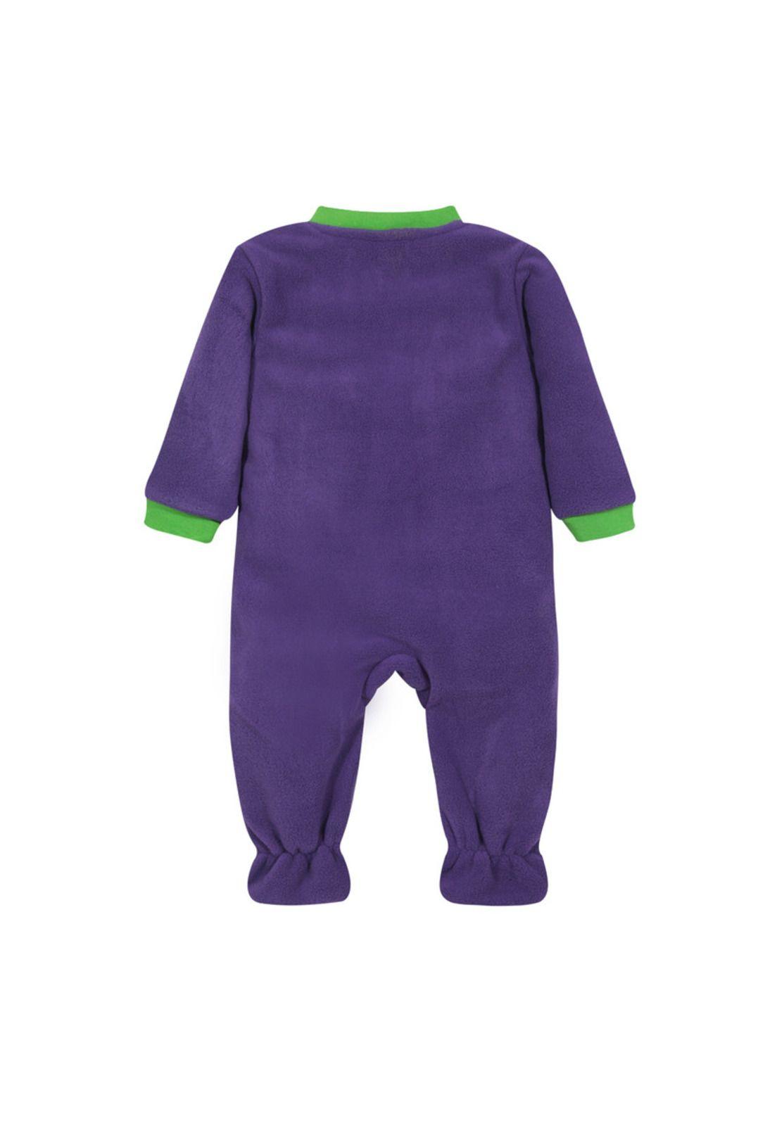 Pijama Bebé Niño Polar Entero Morado Marvel Hulk-1