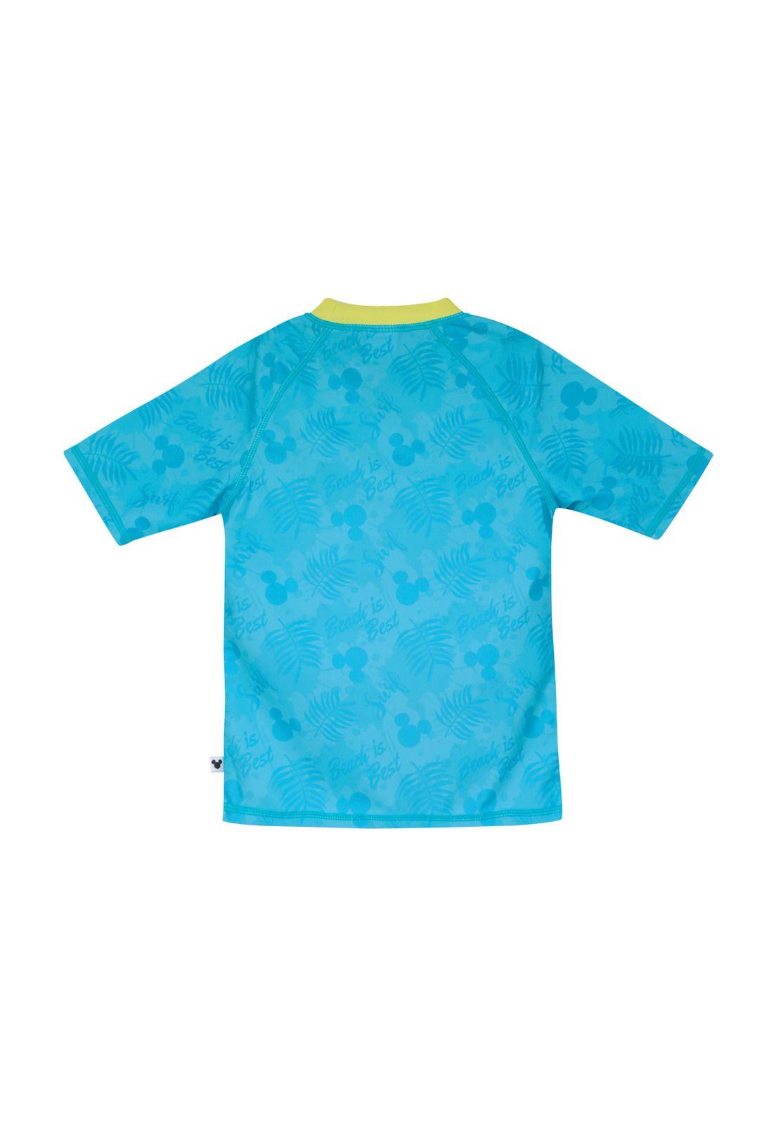 Polera Niño Manga Corta UV 50+ Disney  Mickey Turquesa-1