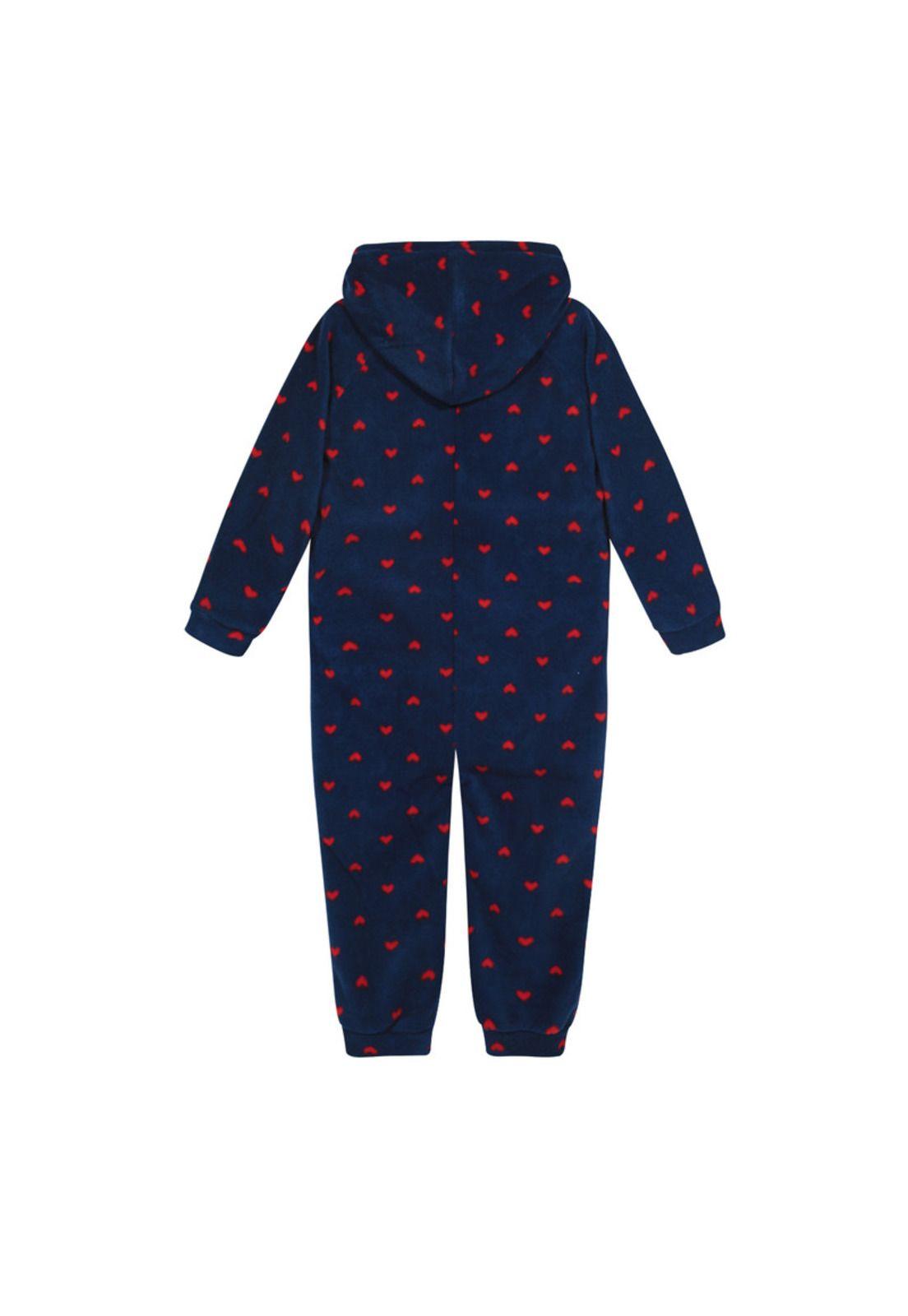 Pijama Niña Polar Entero Disney Minnie Azul-1