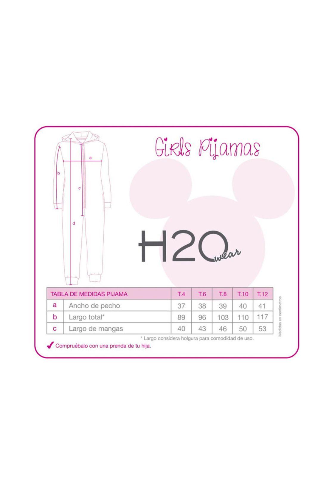 Pijama Niña Polar Entero Disney Minnie Azul-3
