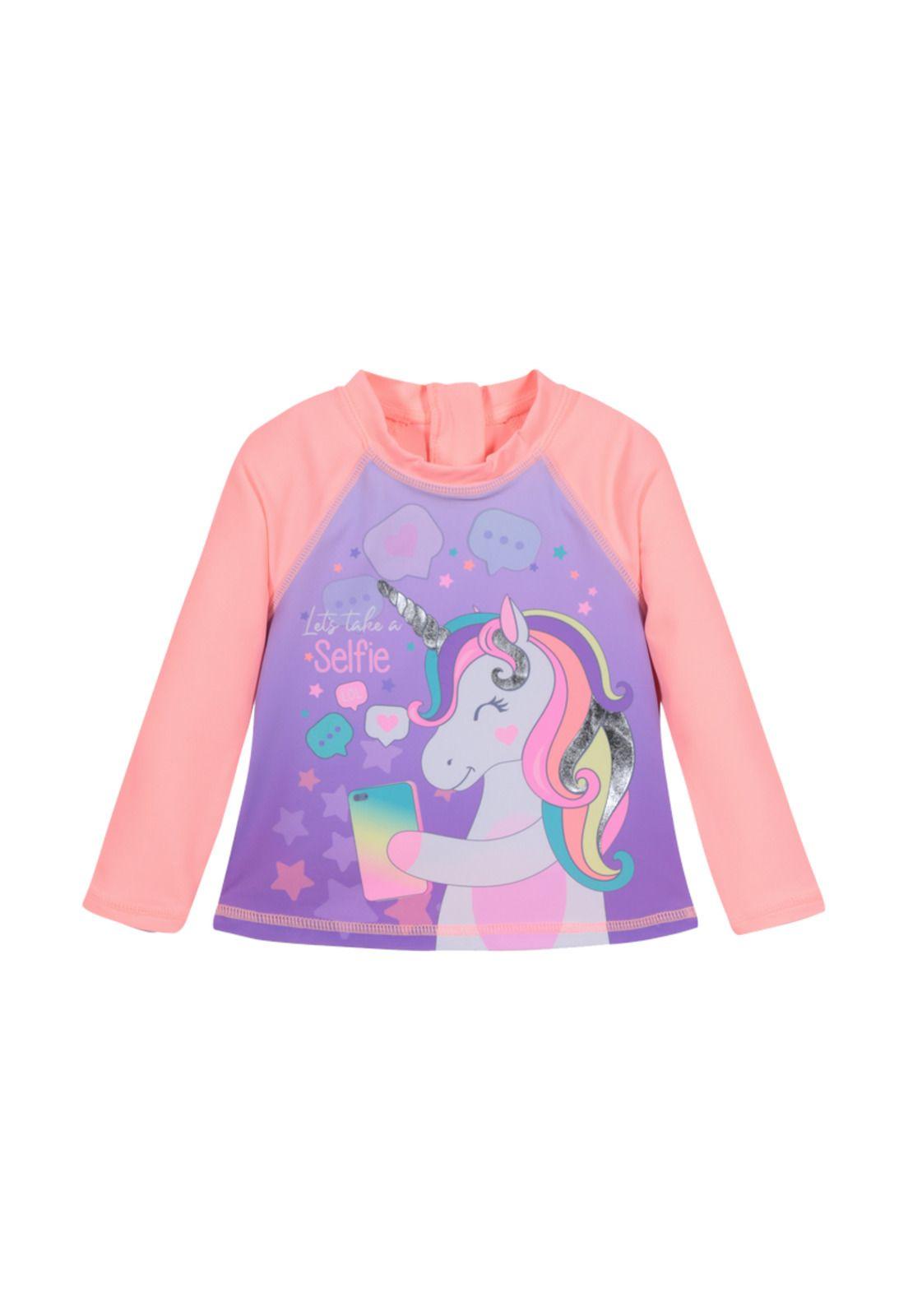 Polera Bebe Niña UV 50 Manga Larga H2O Wear Coral-0