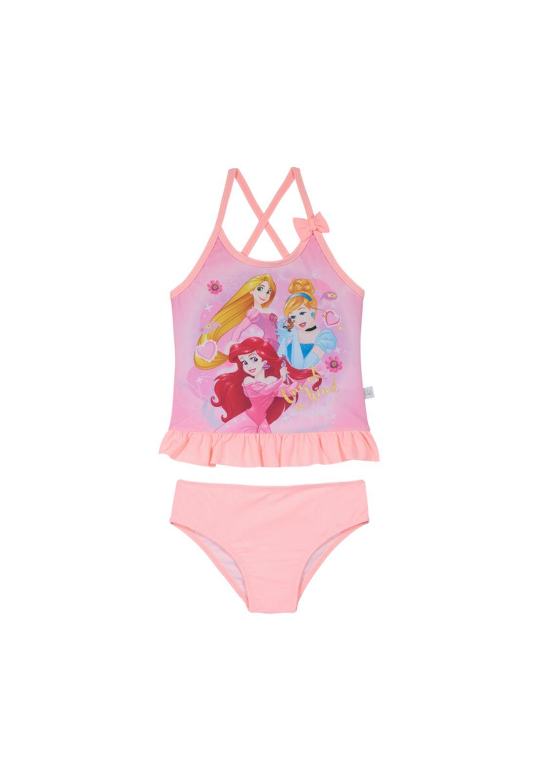 Traje de Baño Niña Tankini Disney Princesas Coral-1