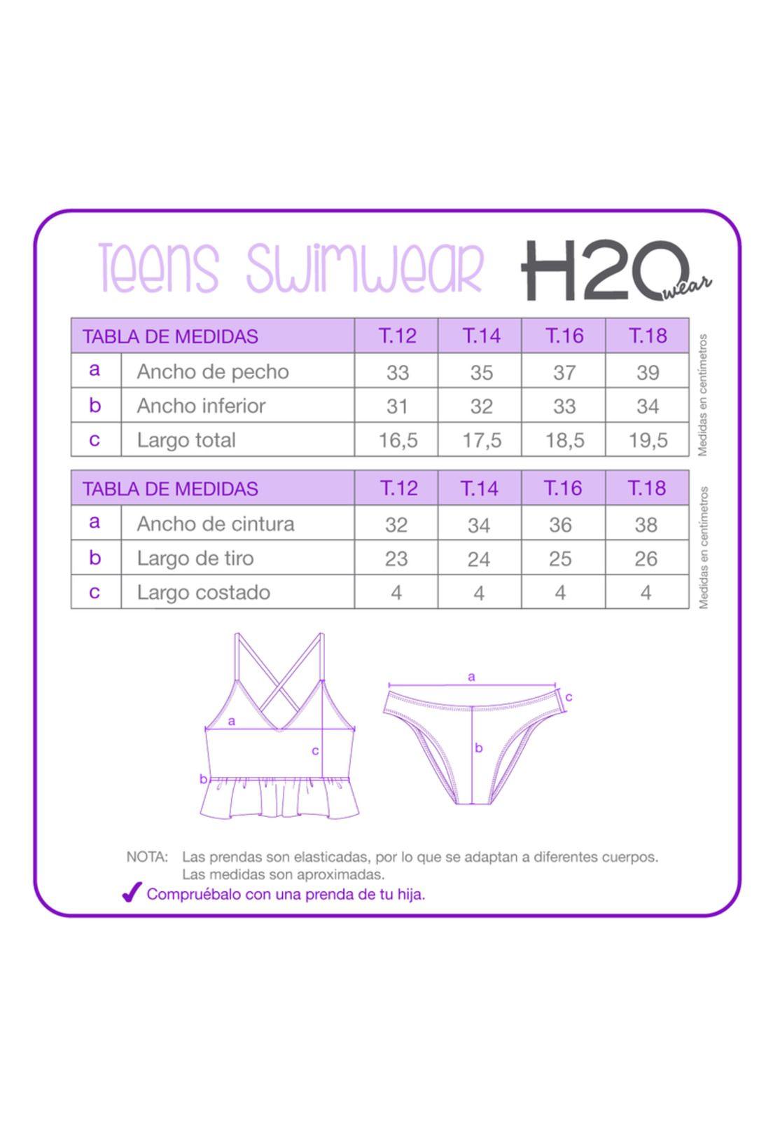 Traje de Baño Niña Teens Tankini UV30+ Vuelos H2O Wear-2