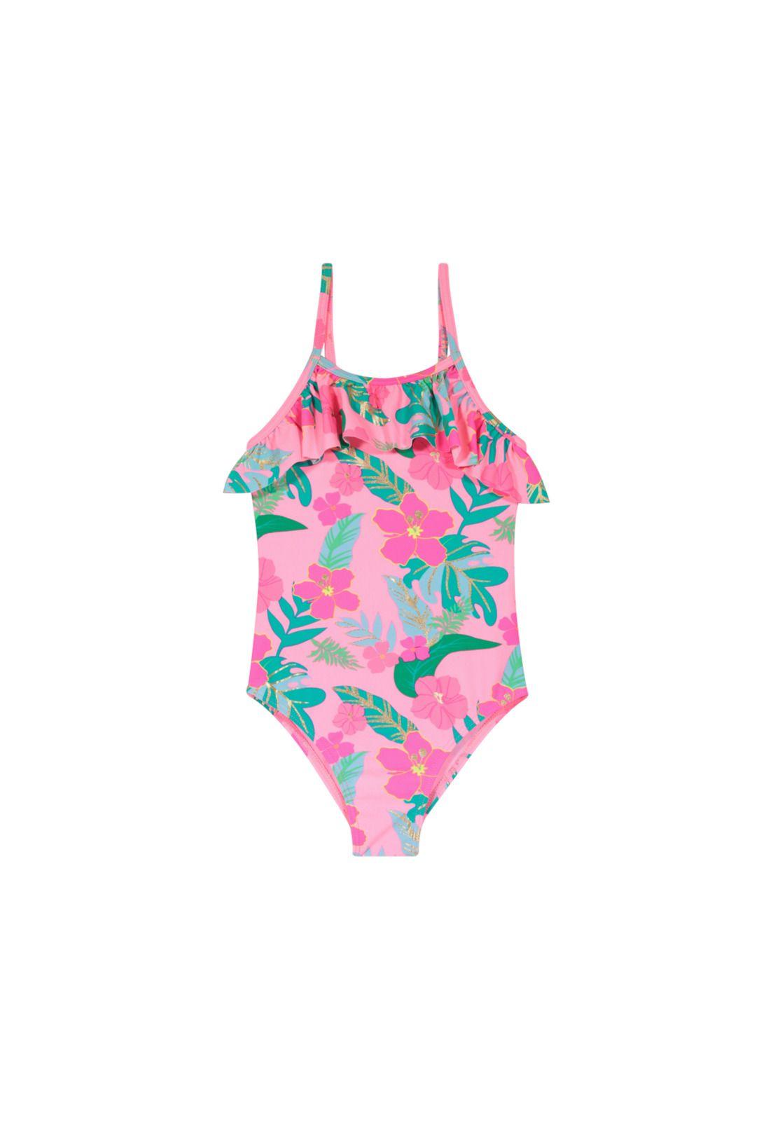 Traje de Baño Niña Entero UV30+ H2O Wear Coral-0