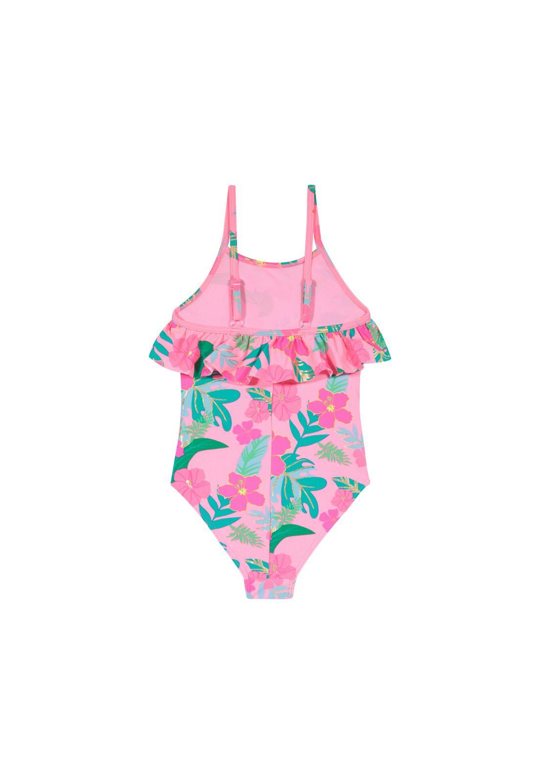 Traje de Baño Niña Entero UV30+ H2O Wear Coral-1