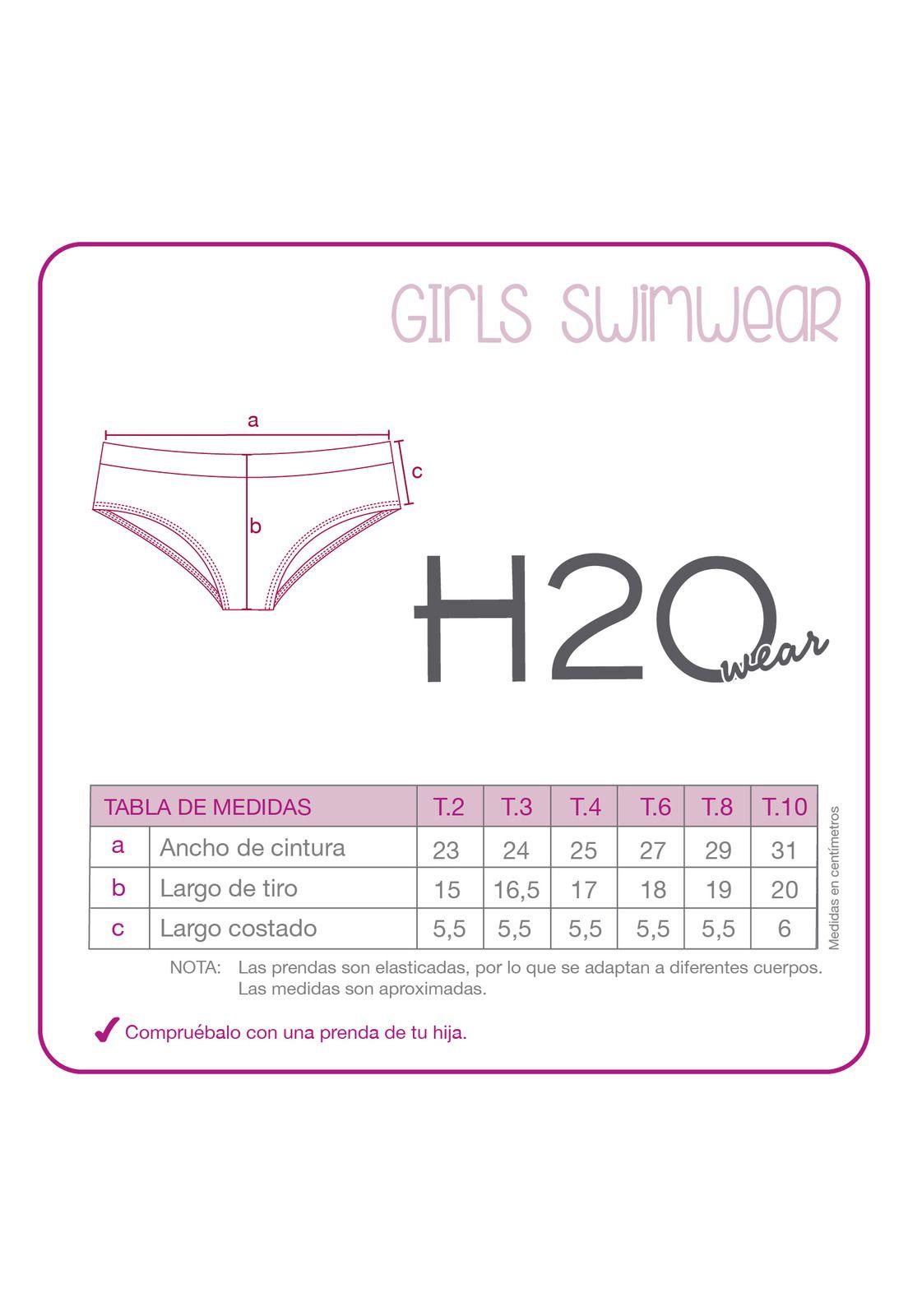 Traje de Baño Niña Tankini UV30 Turquesa H2O Wear-3