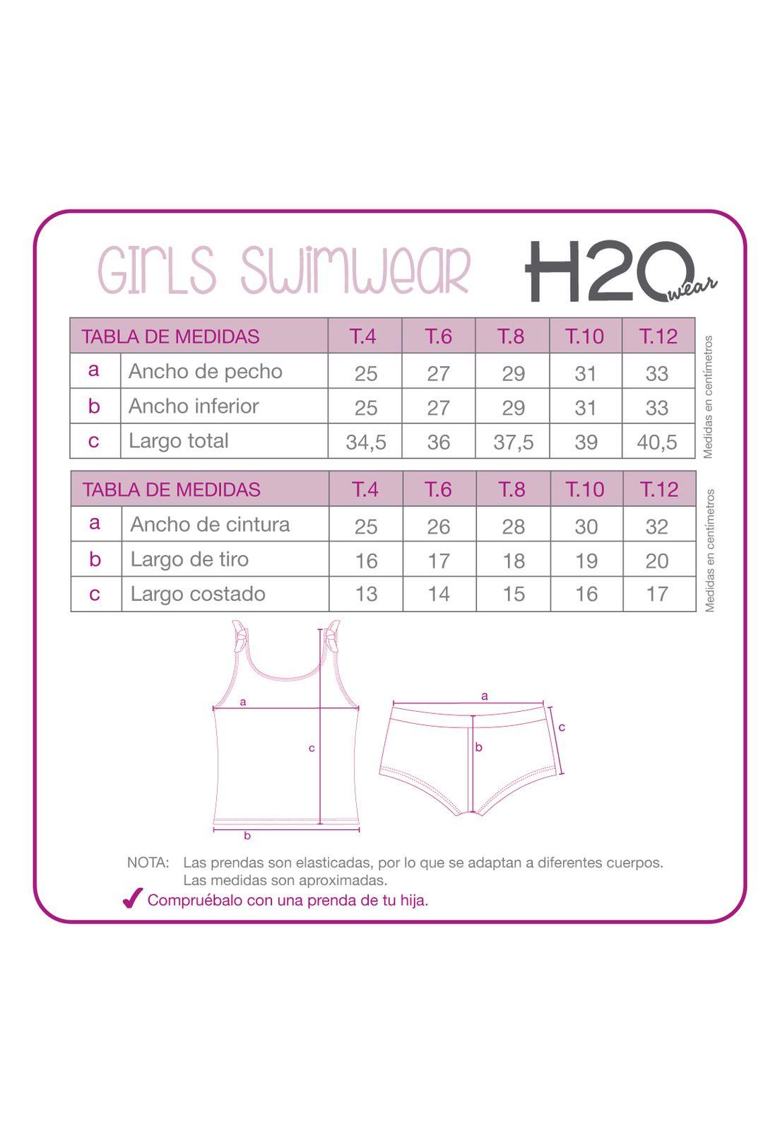 Traje de Baño Niña Tankini UV50 H2o Wear Lila-4