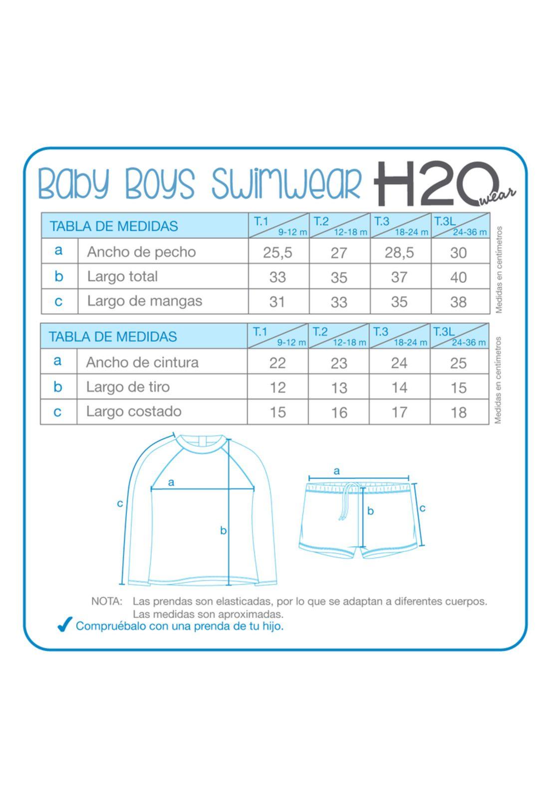 Traje Baño Bebe Set UV50 + Manga Larga H2O Wear-2