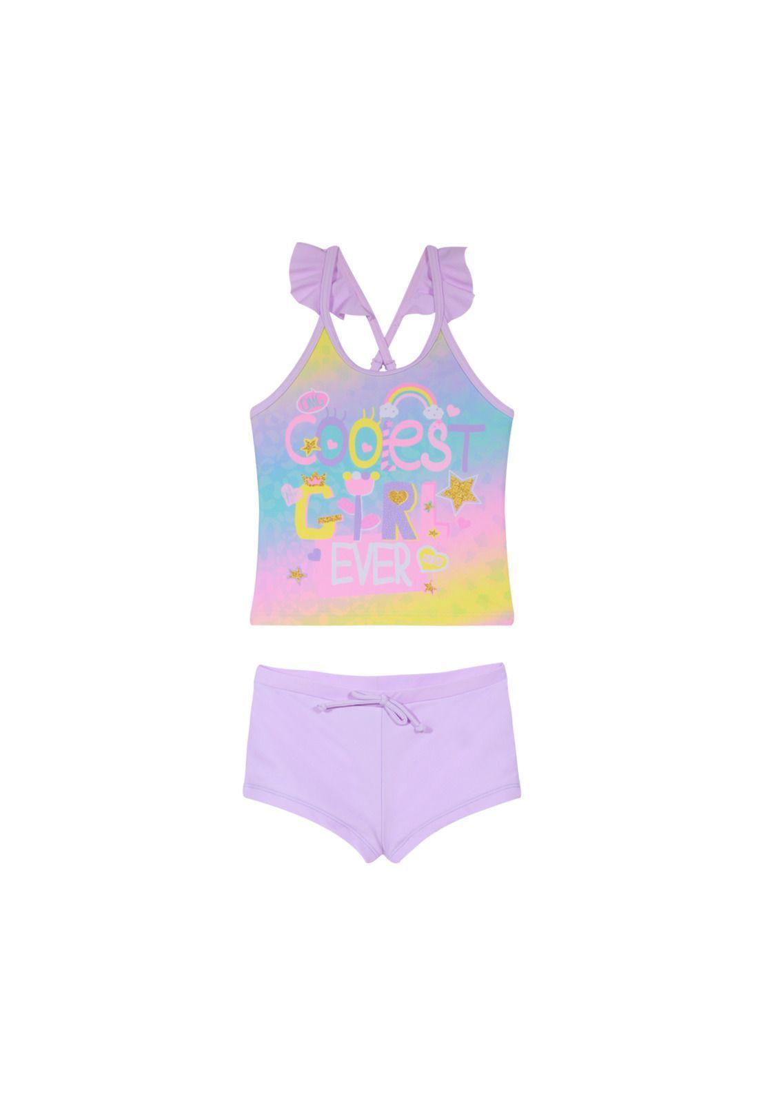Traje de Baño Niña Tankini UV30+ H2O Wear Lila-0