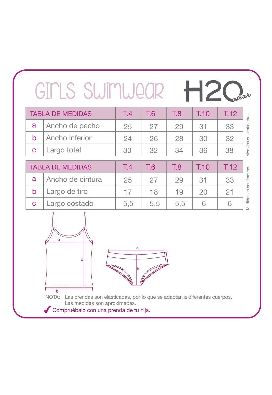 Traje de Baño Niña Tankini UV30+ H2O Wear Rojo-3