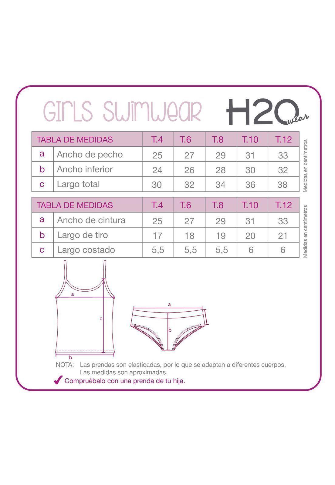 Traje de Baño Niña Tankini UV30+ H2O Wear Rojo-3