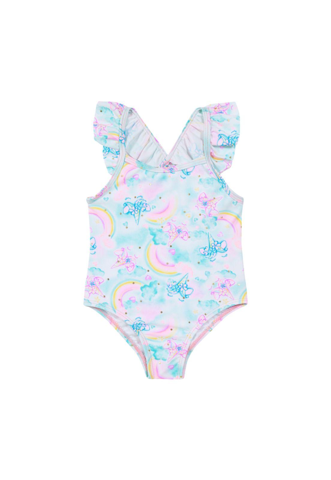 Traje de Baño Bebé UV+30 Vuelos Folia Blanco-0